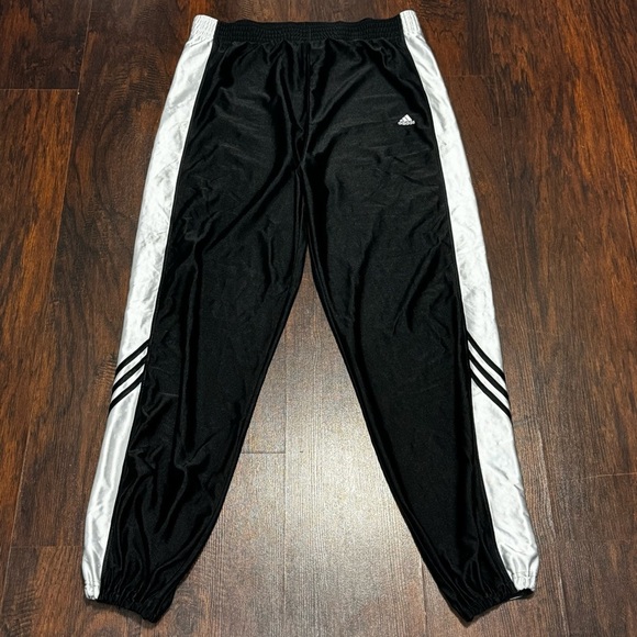Adidas Men’s Full Snap off Track Pants Jogger Vintage 90s y2k Stripper Pants 2XL - Picture 1 of 11